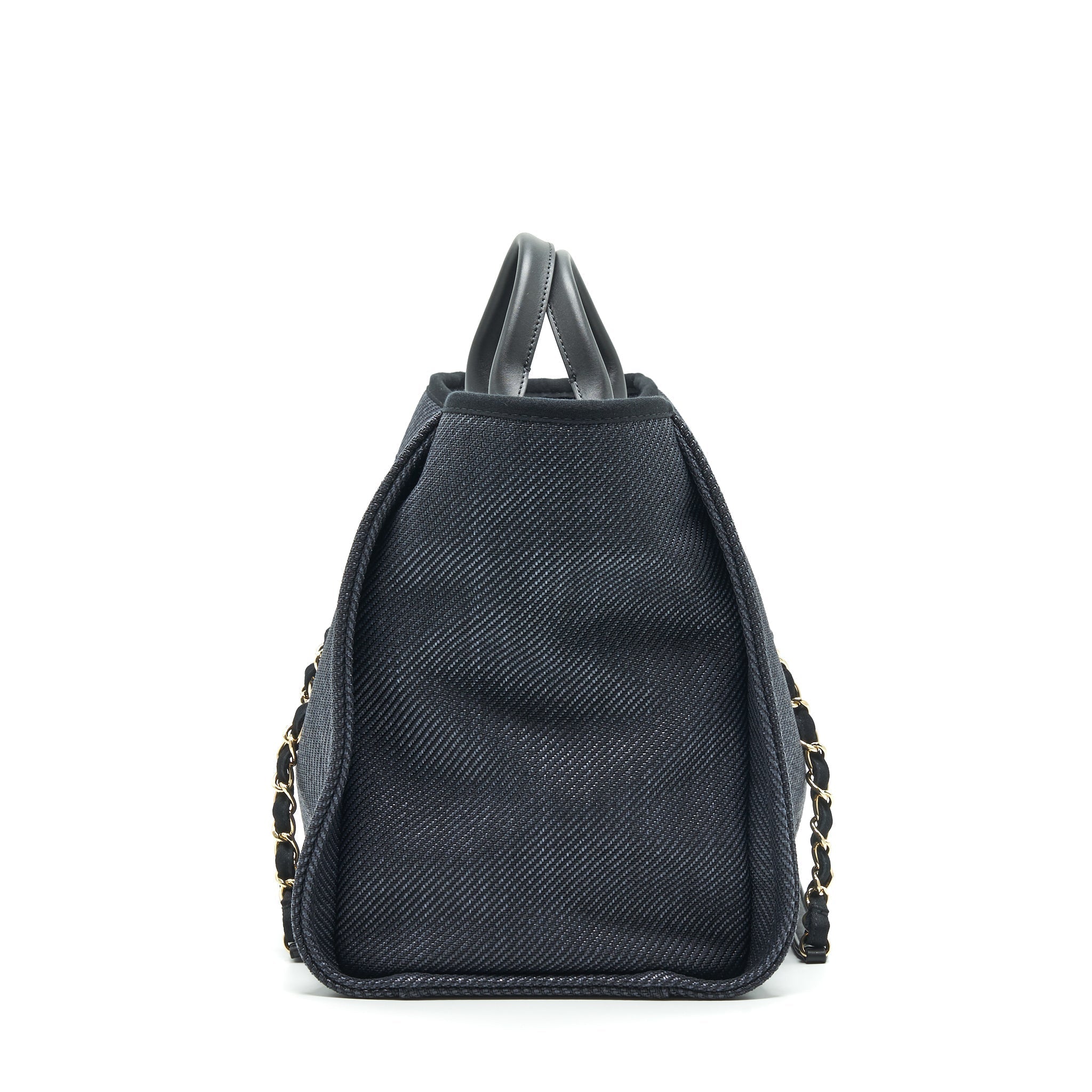 CHANEL MEDIUM DEAUVILLE TOTE IN BLACK