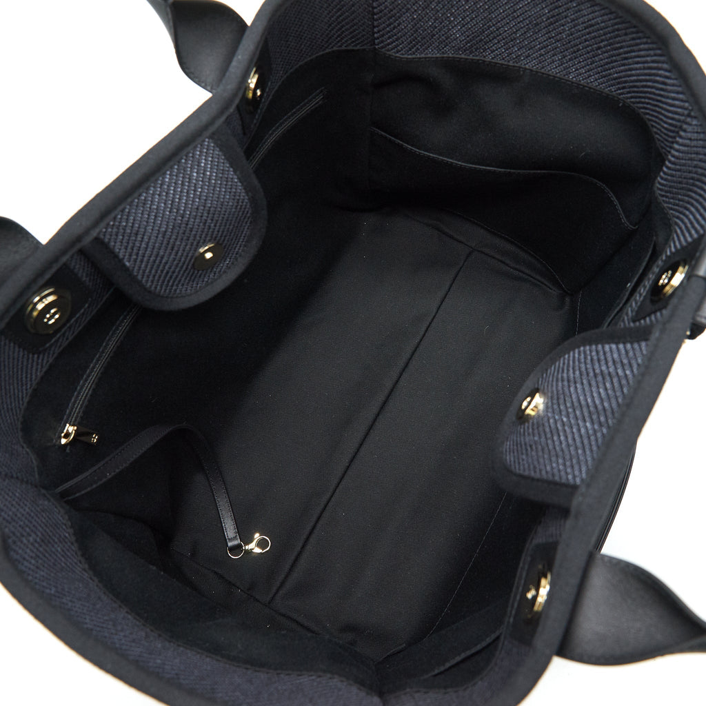 CHANEL MEDIUM DEAUVILLE TOTE IN BLACK