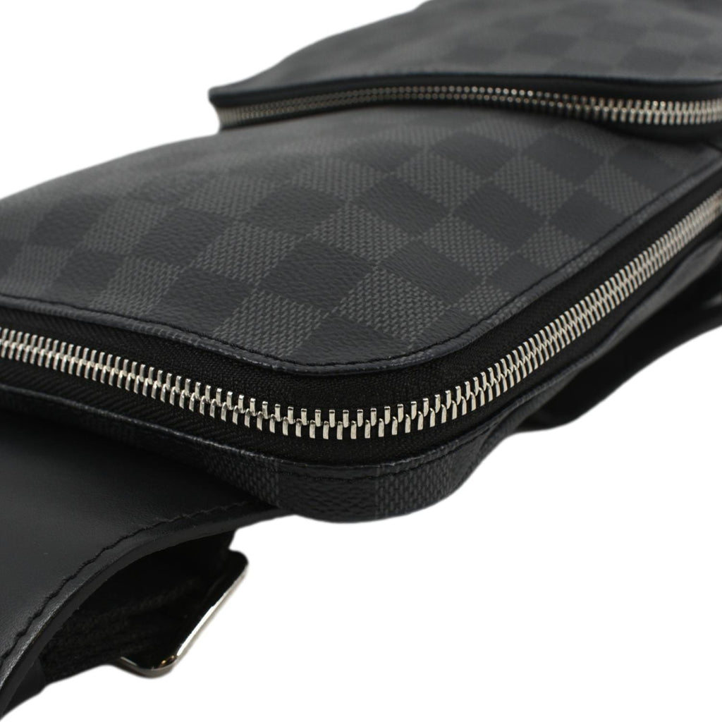 LOUIS VUITTON Avenue Sling Damier Graphite Backpack Bag Black