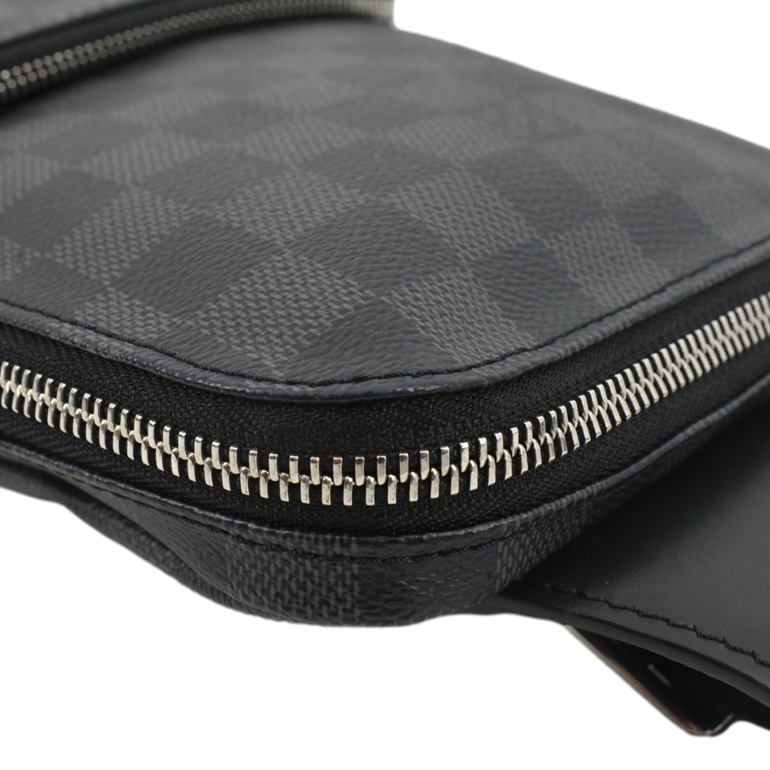 LOUIS VUITTON Avenue Sling Damier Graphite Backpack Bag Black