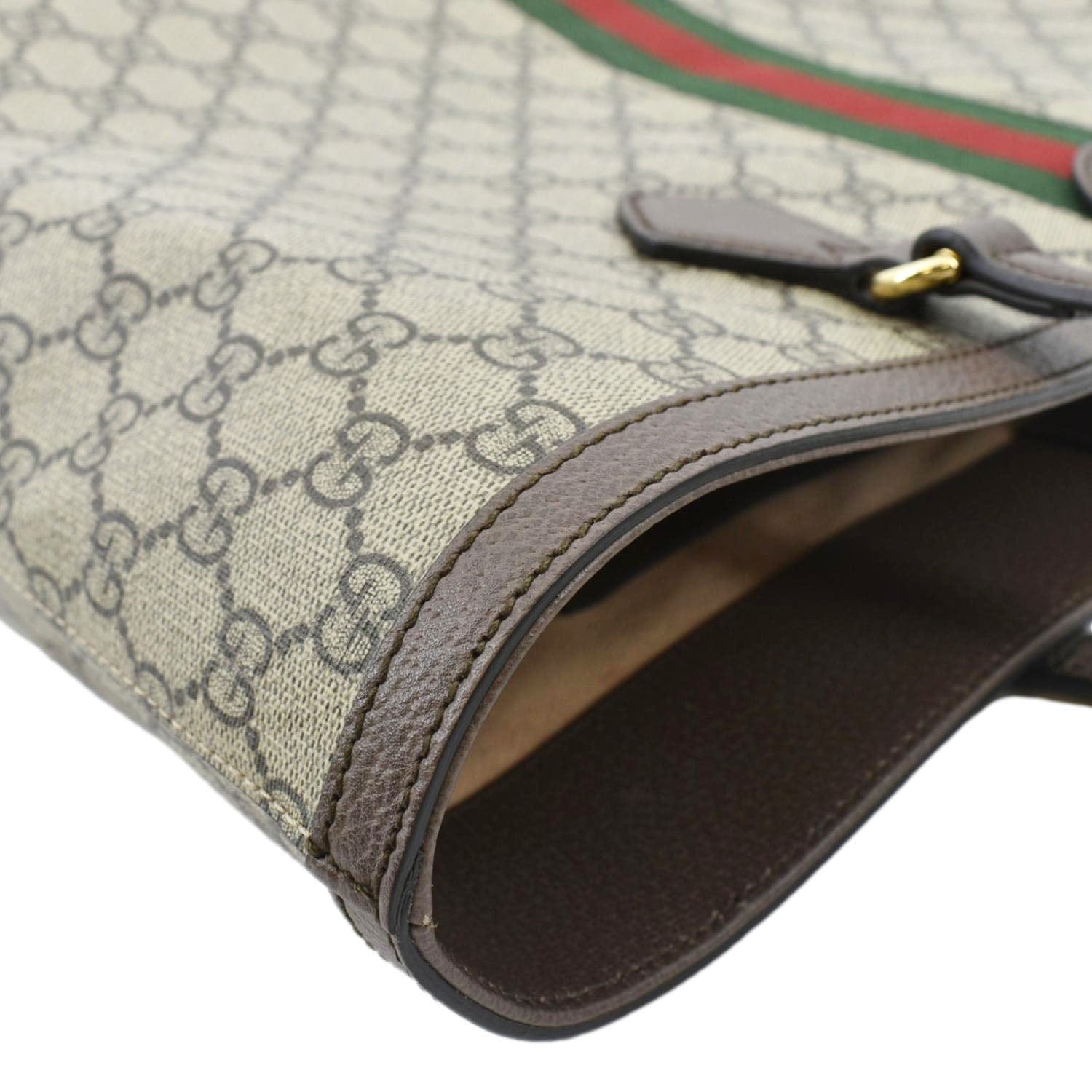 GUCCI Ophidia Medium GG Supreme Canvas Tote Bag Beige 631685