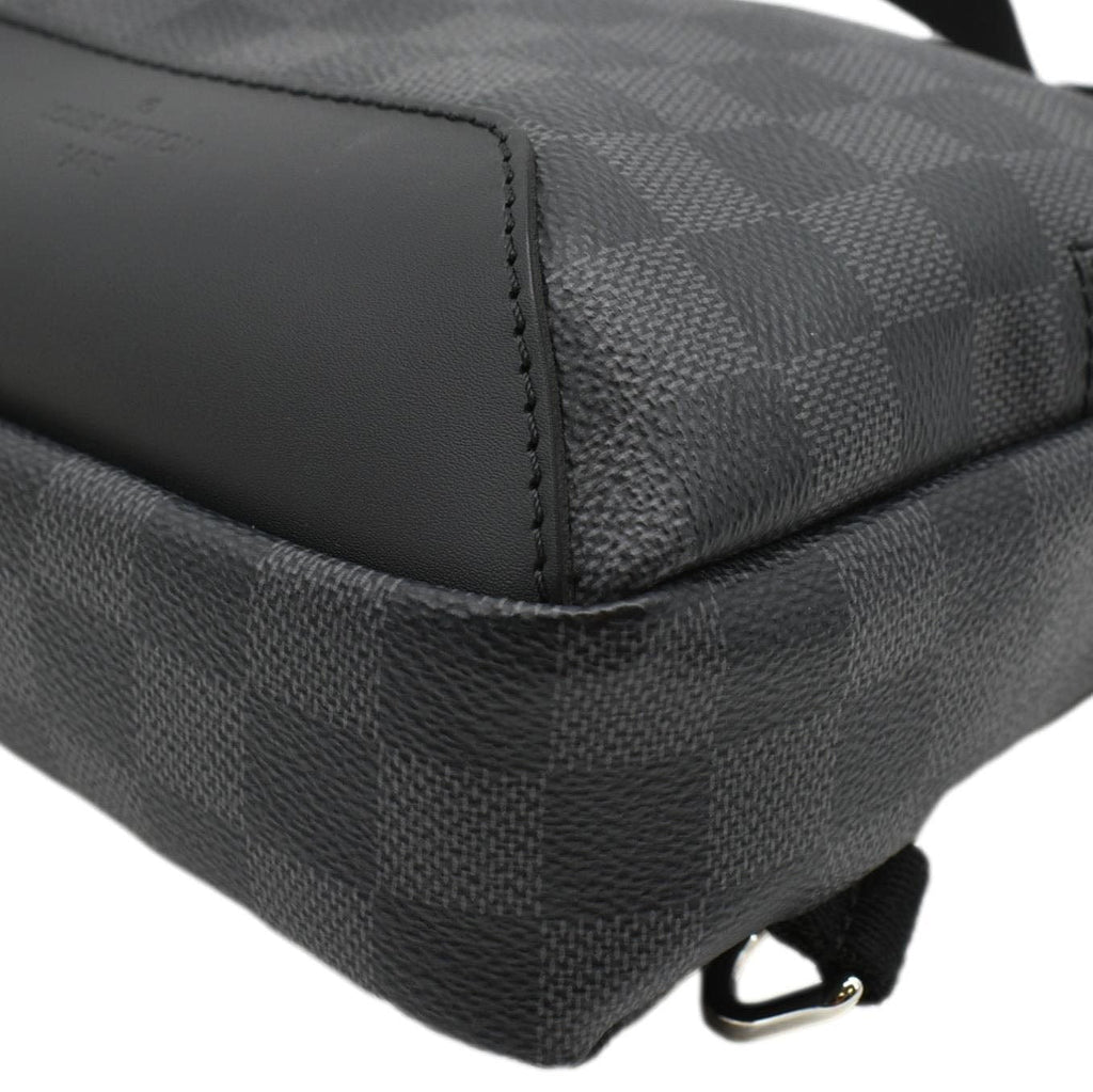LOUIS VUITTON Avenue Sling Damier Graphite Backpack Bag Black