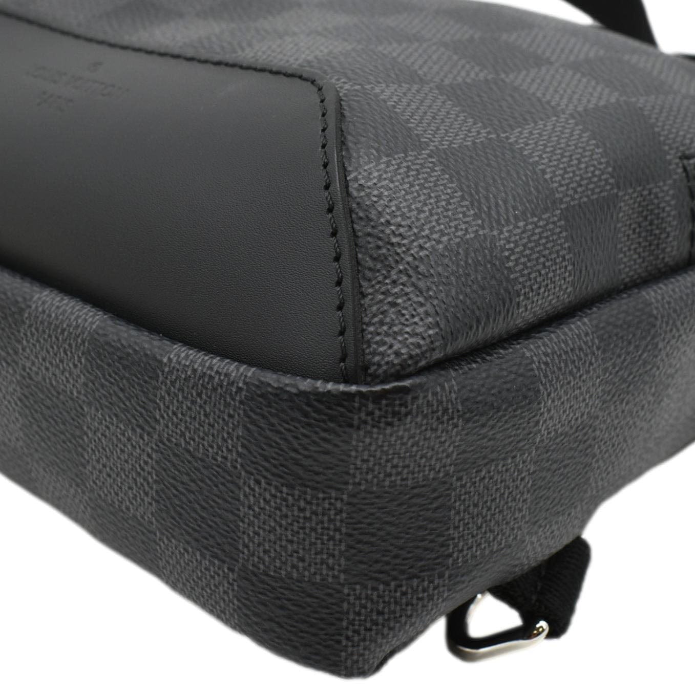LOUIS VUITTON Avenue Sling Damier Graphite Backpack Bag Black