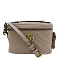 GUCCI GG Marmont Vanity Leather Crossbody Bag Dusty Pink 672253
