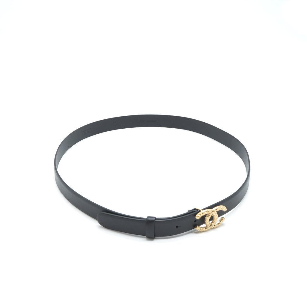 Chanel size95 22C Light gold tone CC Logo belt