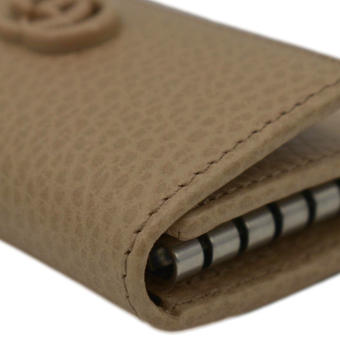 GUCCI Marmont Leather Key Case Light Brown 456118