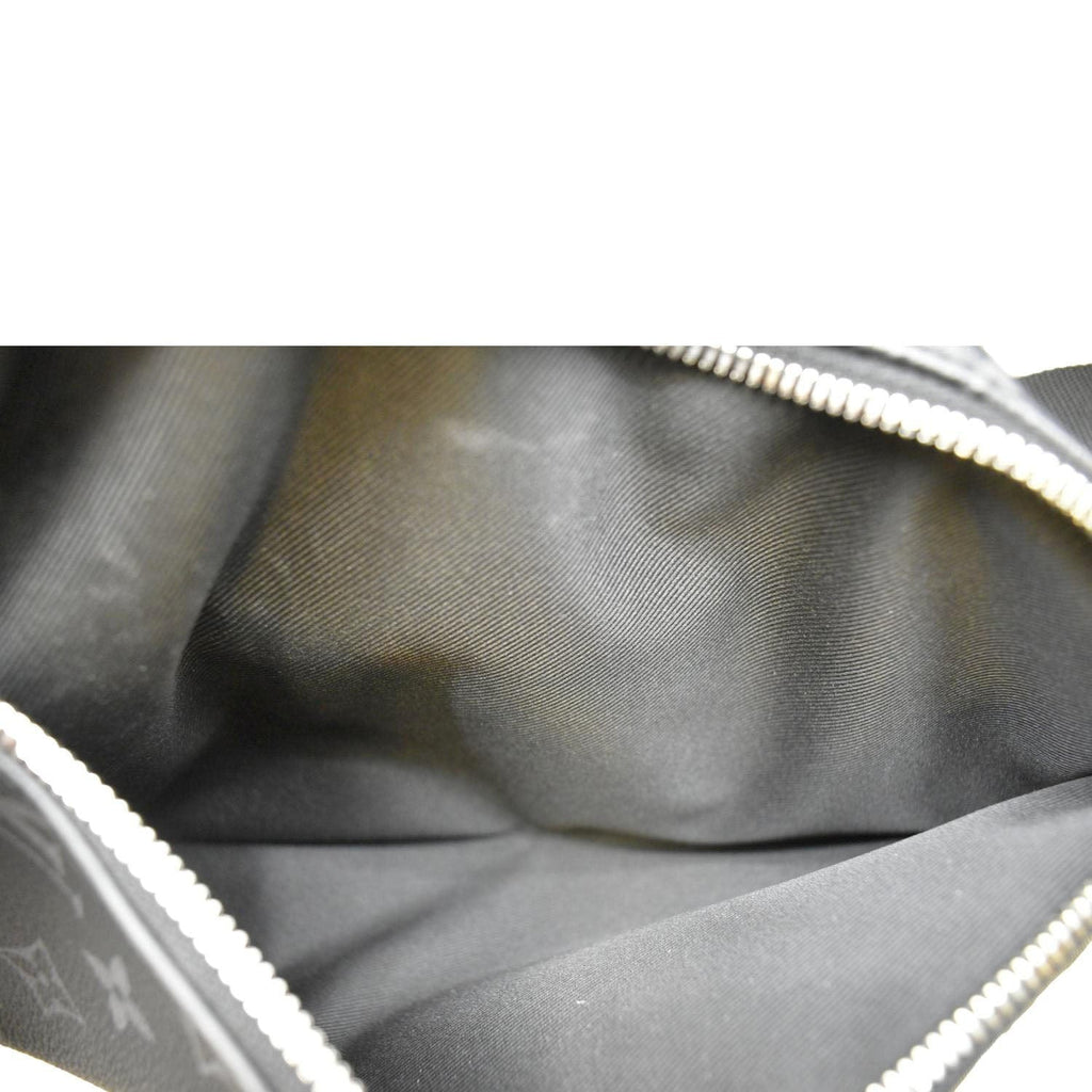 LOUIS VUITTON Duo Sling Taigarama Backpack Bag Black