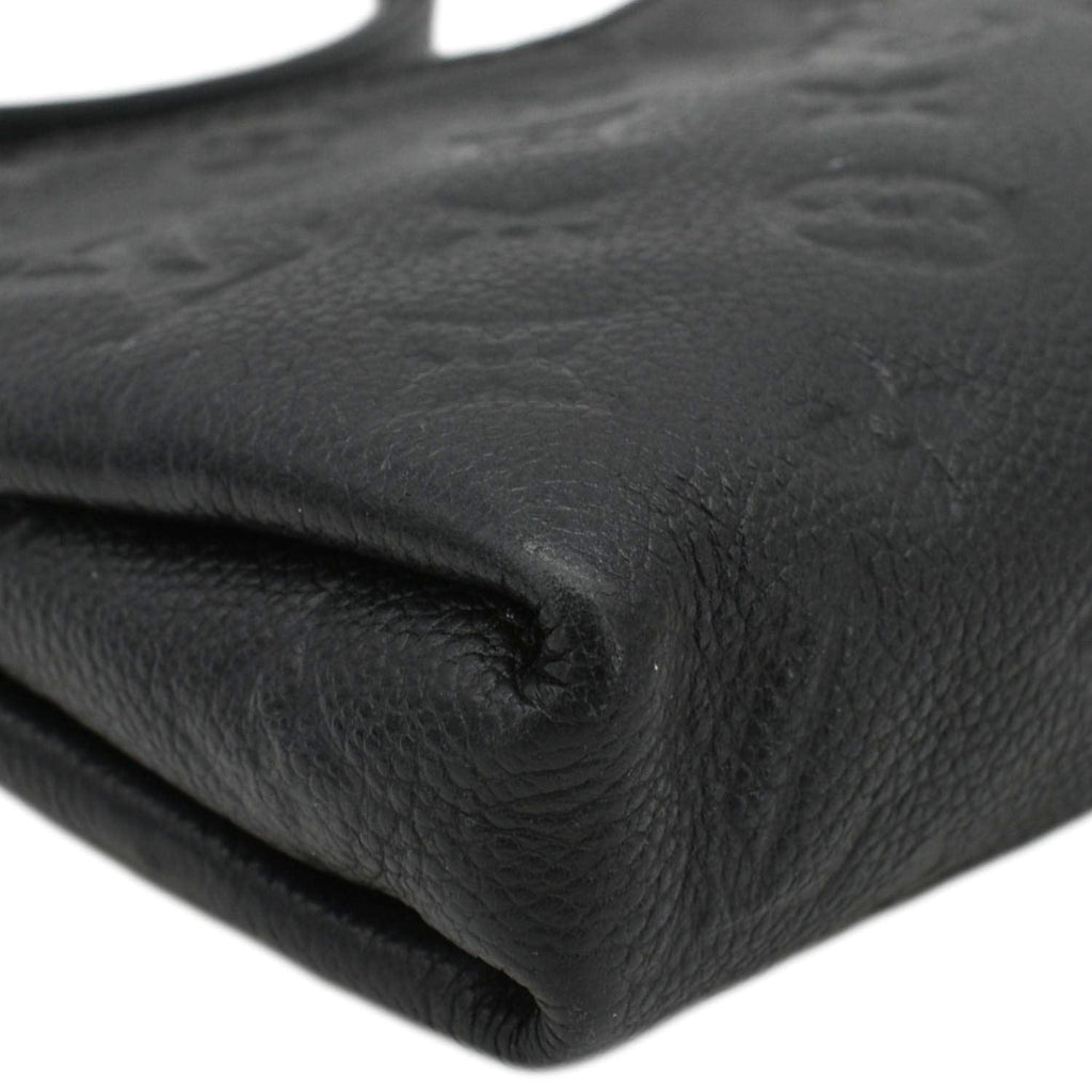 LOUIS VUITTON Pallas Monogram Empreinte Clutch Crossbody Bag Black