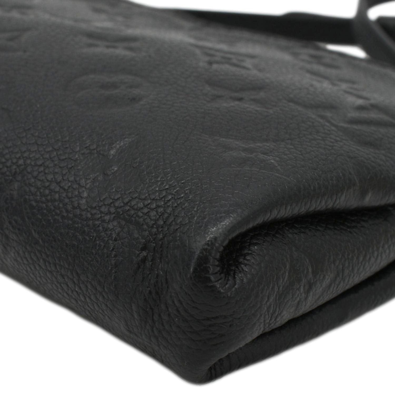 LOUIS VUITTON Pallas Monogram Empreinte Clutch Crossbody Bag Black