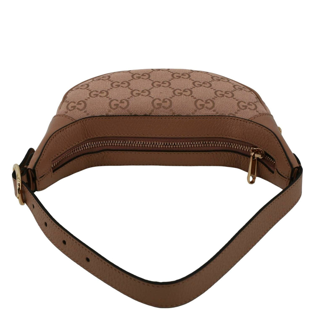 GUCCI Mini Ophidia Jumbo GG Supreme Canvas Hobo Bag Pink 658551