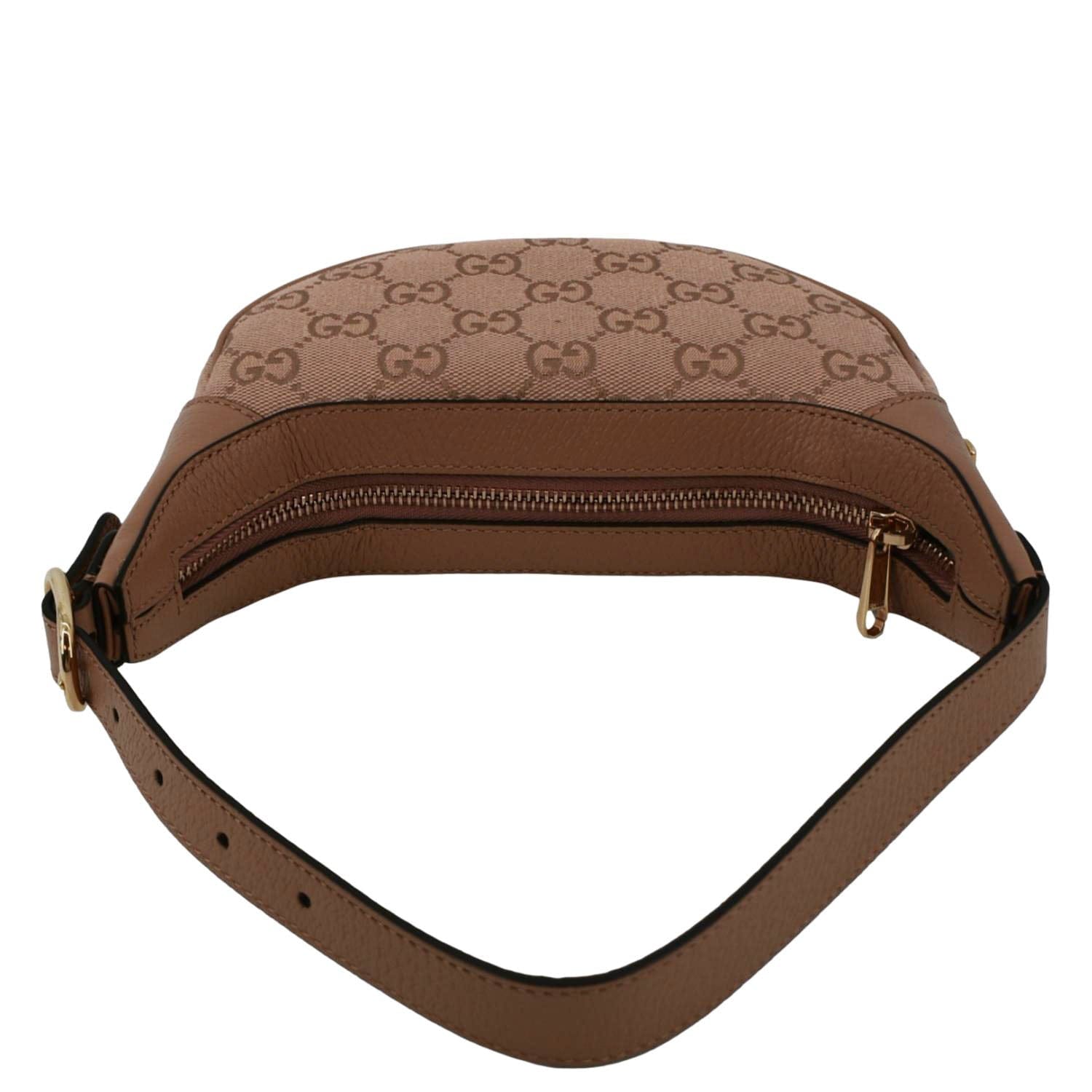 GUCCI Mini Ophidia Jumbo GG Supreme Canvas Hobo Bag Pink 658551