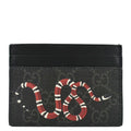 GUCCI Kingsnake Print GG Supreme Monogram  Case Black 451277