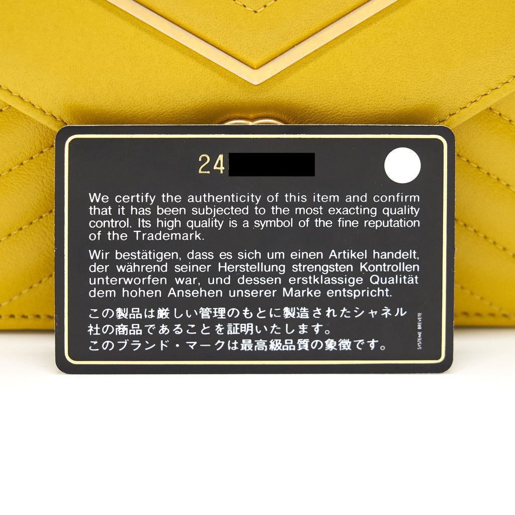 Chanel Seasonal Wallet On Chain Yellow