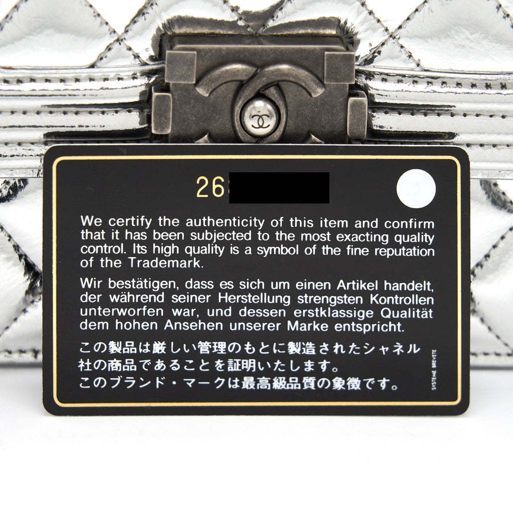 Chanel Boy Chanel Leboy Silver with Ruthenium Hardware