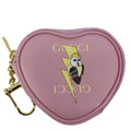 Gucci Bananya Heart Print Leather Coin Case Pink 701062