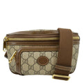 GUCCI Interlocking G Supreme Canvas Belt Bag Beige 682933
