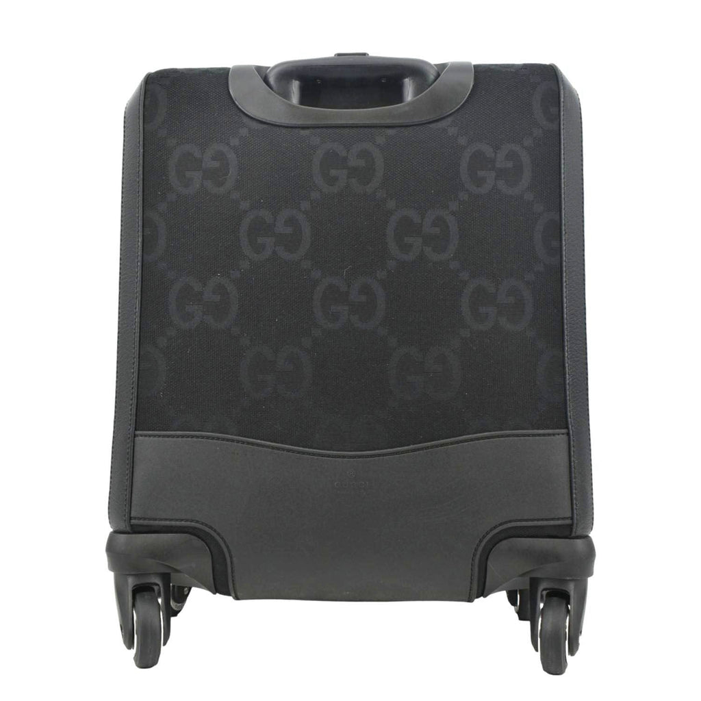 GUCCI Small Cabin Trolley Jumbo GG Supreme Canvas Travel Bag Black 451003