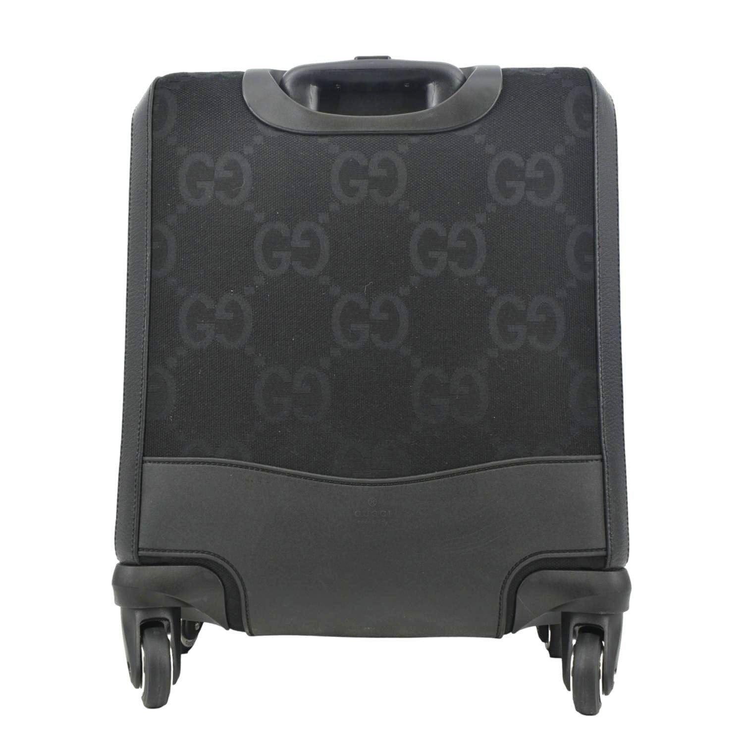 GUCCI Small Cabin Trolley Jumbo GG Supreme Canvas Travel Bag Black 451003