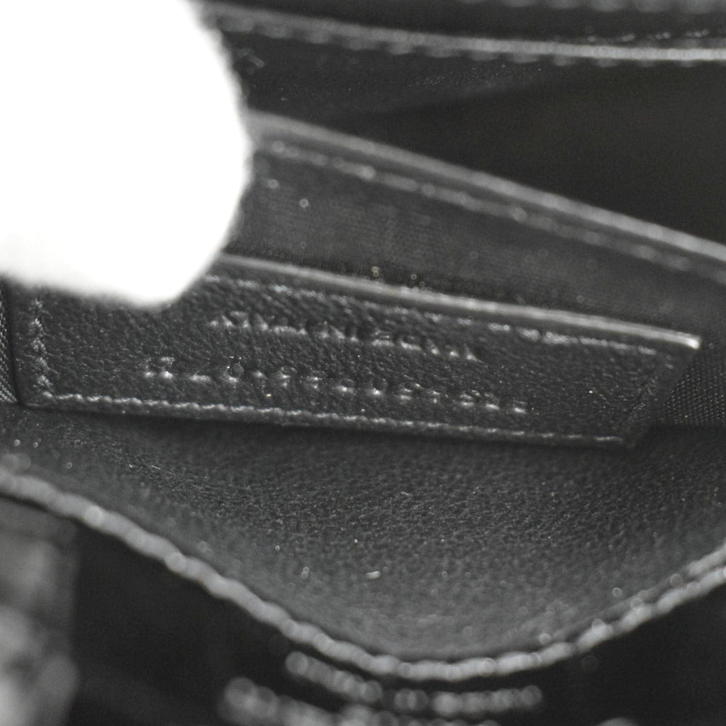 YVES SAINT LAURENT Kate Crocodile Embossed Leather Belt Bag Black