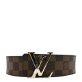 LOUIS VUITTON  LV Initiales Damier Ebene Belt Brown