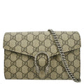 GUCCI Dionysus GG Supreme Crossbody Chain Wallet Beige 401231