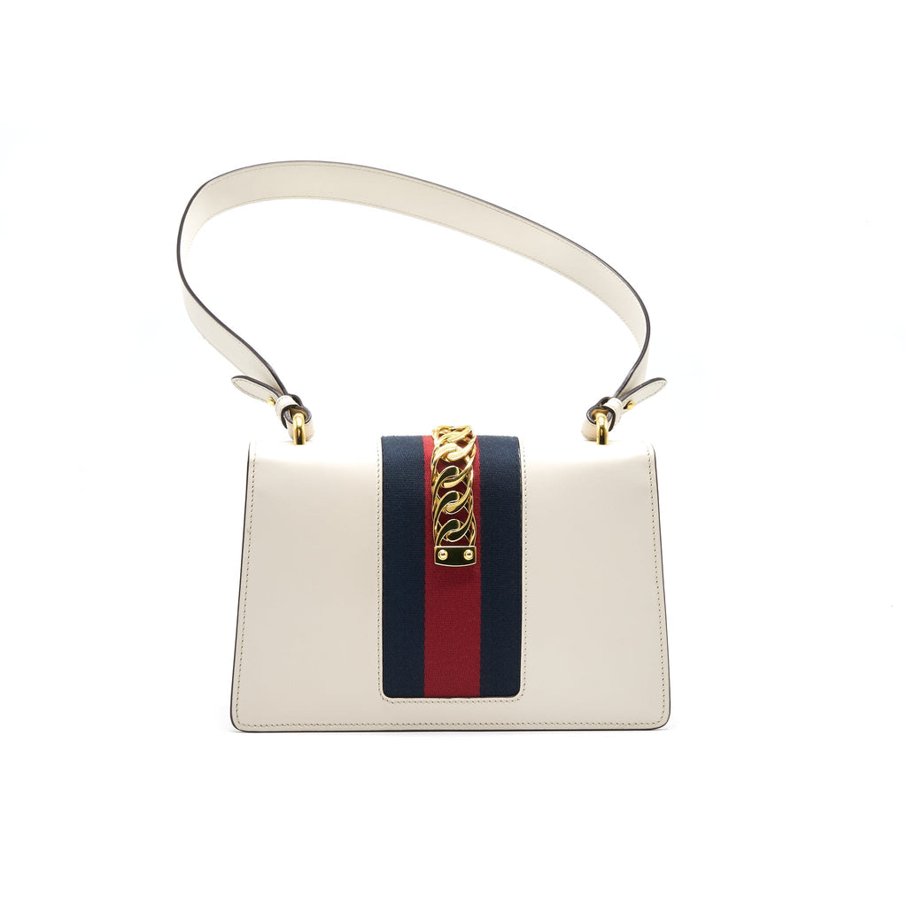 GUCCI SYLVIE SMALL SHOULDER BAG WHITE