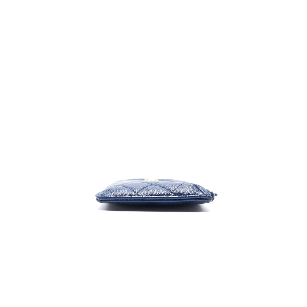 CHANEL PHONE POUCH CAVIAR NAVY BLUE