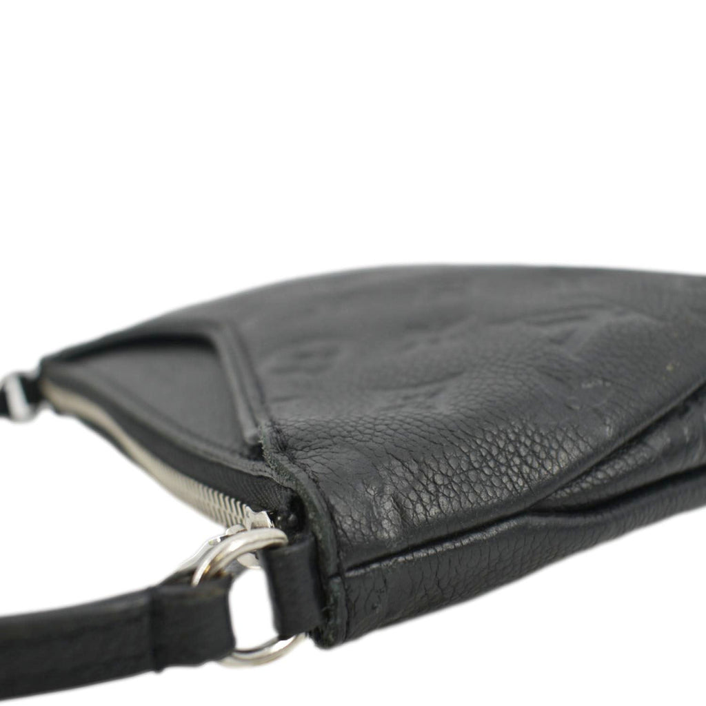LOUIS VUITTON Pallas Monogram Empreinte Clutch Crossbody Bag Black