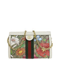 GUCCI Ophidia Web Small GG Floral Canvas Chain Shoulder Bag Beige