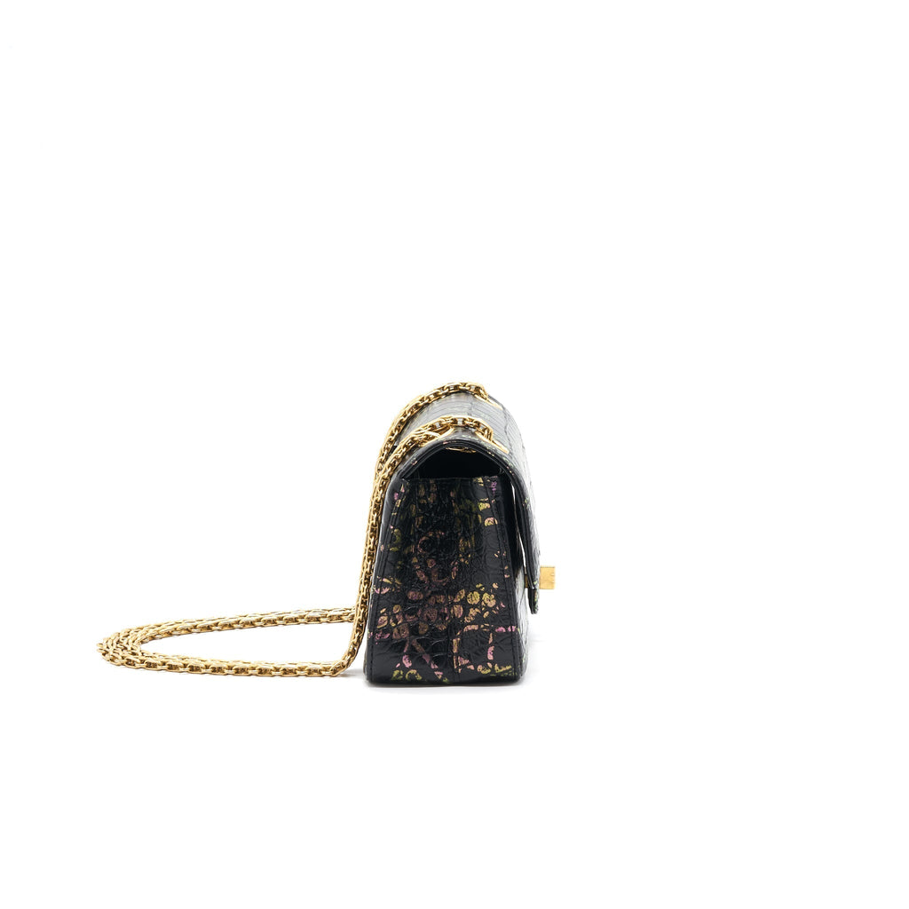 Chanel Small 2.55 Reissue Croc Embossed Leather Flap Bag