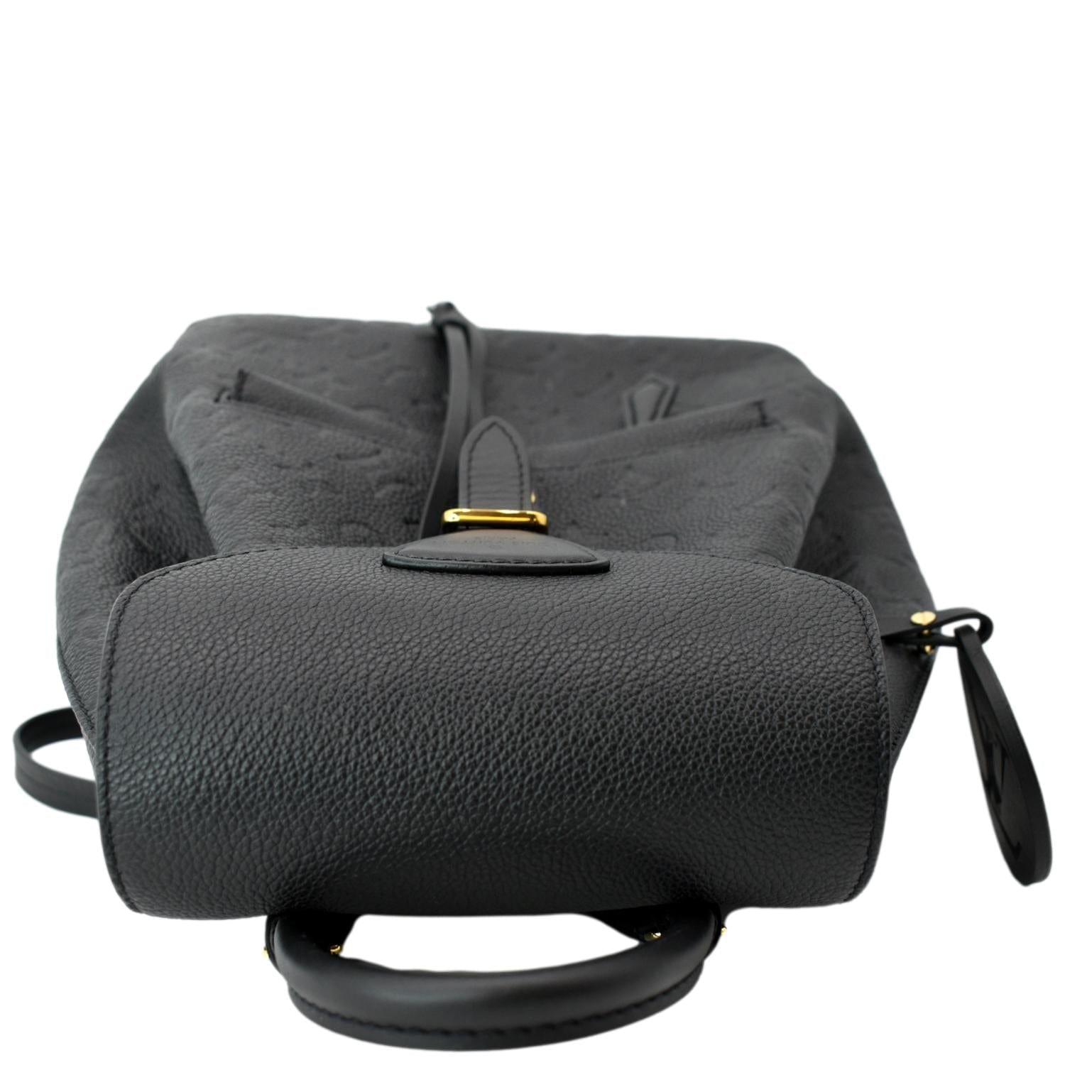 LOUIS VUITTON Montsouris Monogram Empreinte Leather Backpack Bag Black
