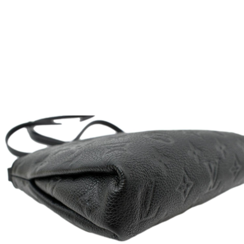 LOUIS VUITTON Pallas Monogram Empreinte Clutch Crossbody Bag Black