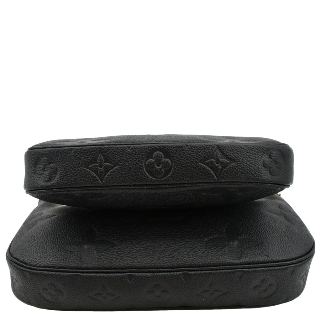 LOUIS VUITTON Multi Pochette Accessories Empreinte Clutch Bag Black