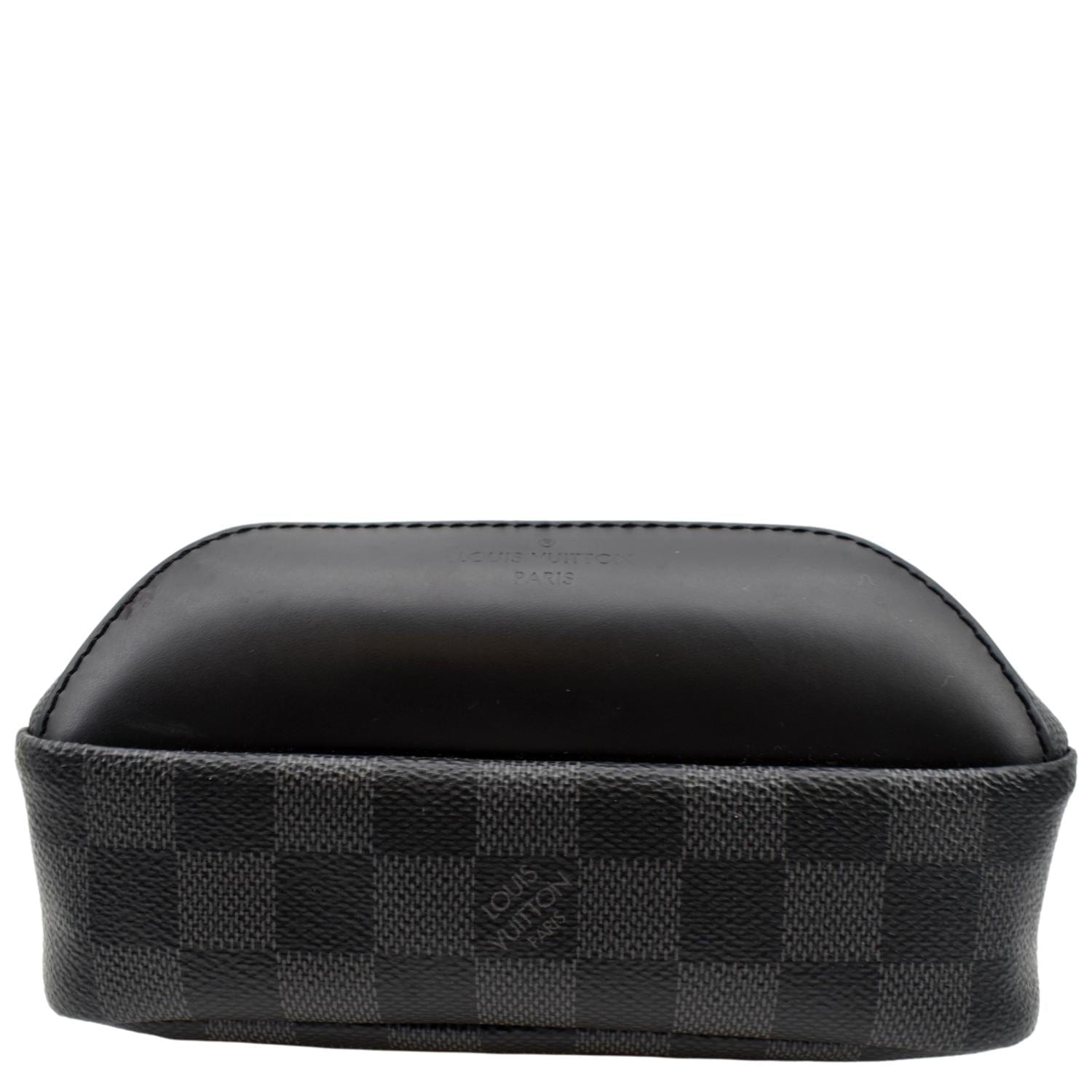 LOUIS VUITTON Avenue Sling Damier Graphite Backpack Bag Black