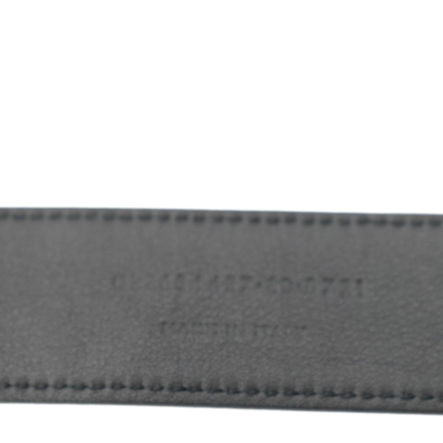 YVES SAINT LAURENT Monogram Leather Belt Black