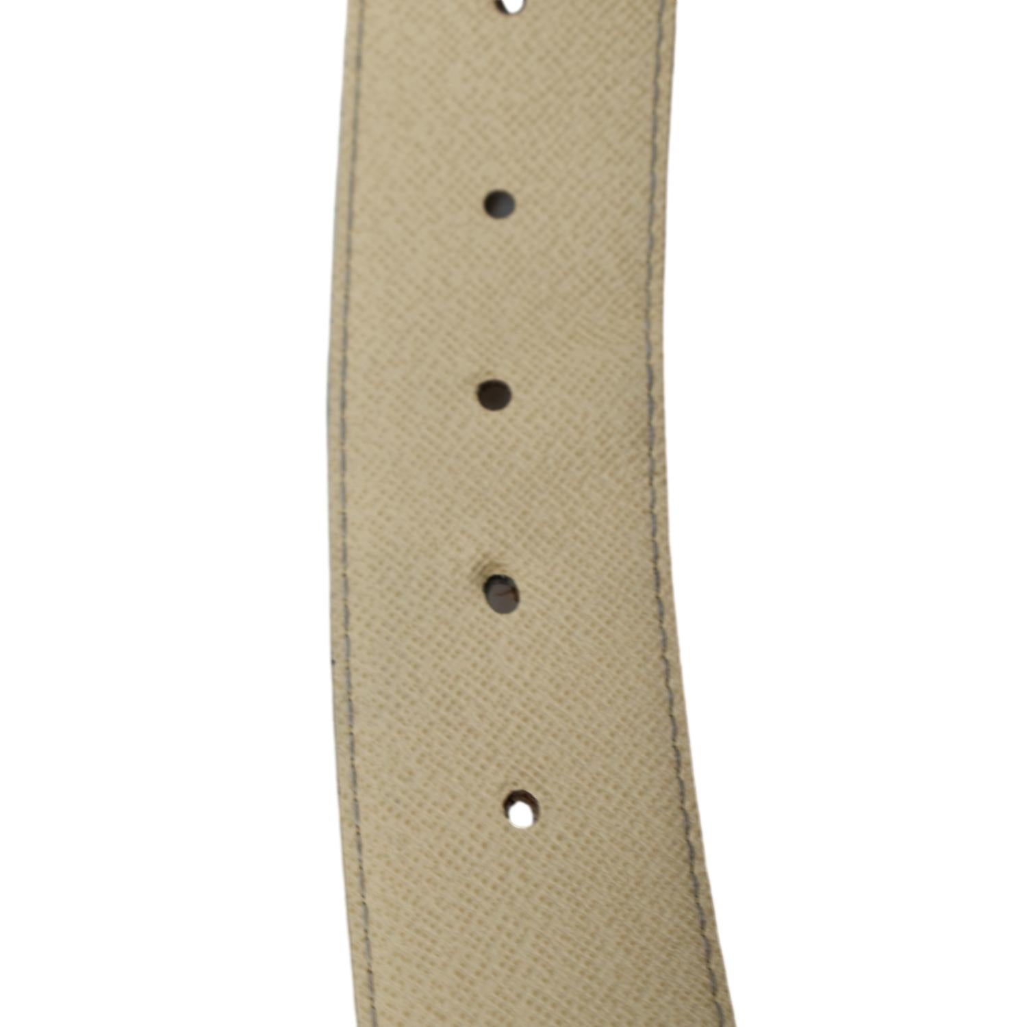 LOUIS VUITTON LV Initiales Damier Azur Belt White