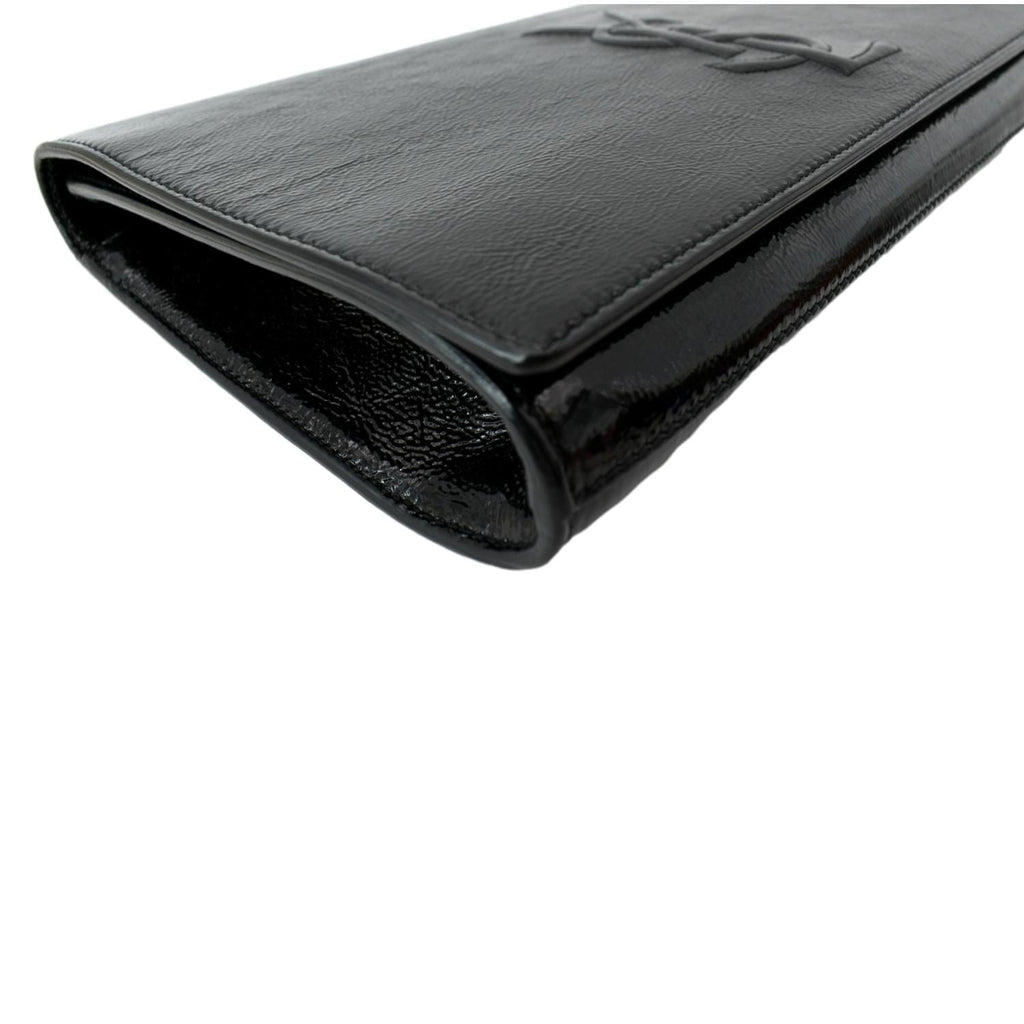 YVES SAINT LAURENT Belle de Jour Leather Clutch Bag Black