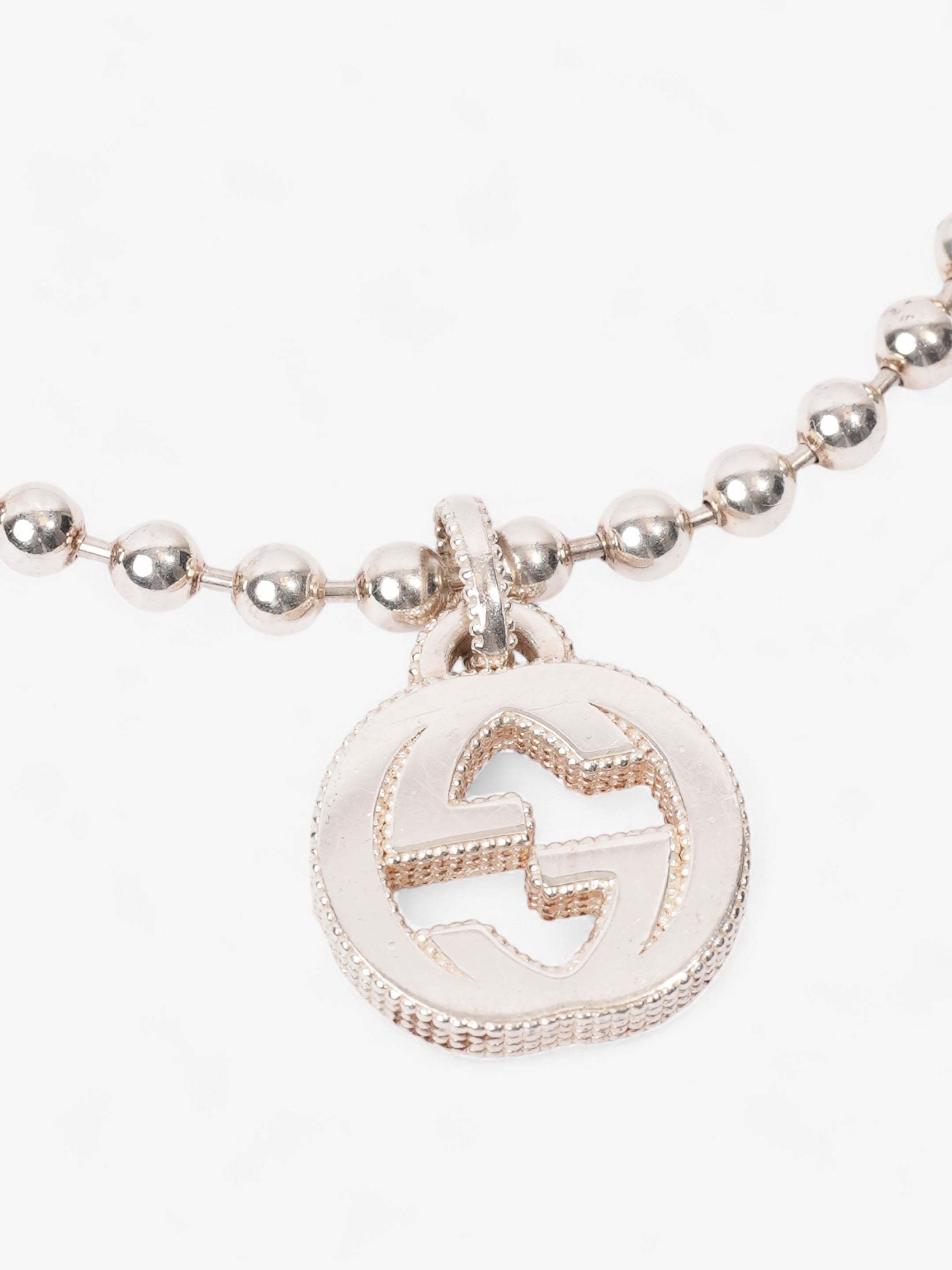 Gucci Interlocking G Bracelet Silver Silver Sterling 17