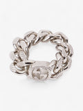 Gucci Interlocking G Gourmette Chain Ring Palladium Palladium Small (Circumference - 54mm)