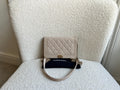 Chanel Ivory Cream Quilted Caviar Boy Wallet on Chain