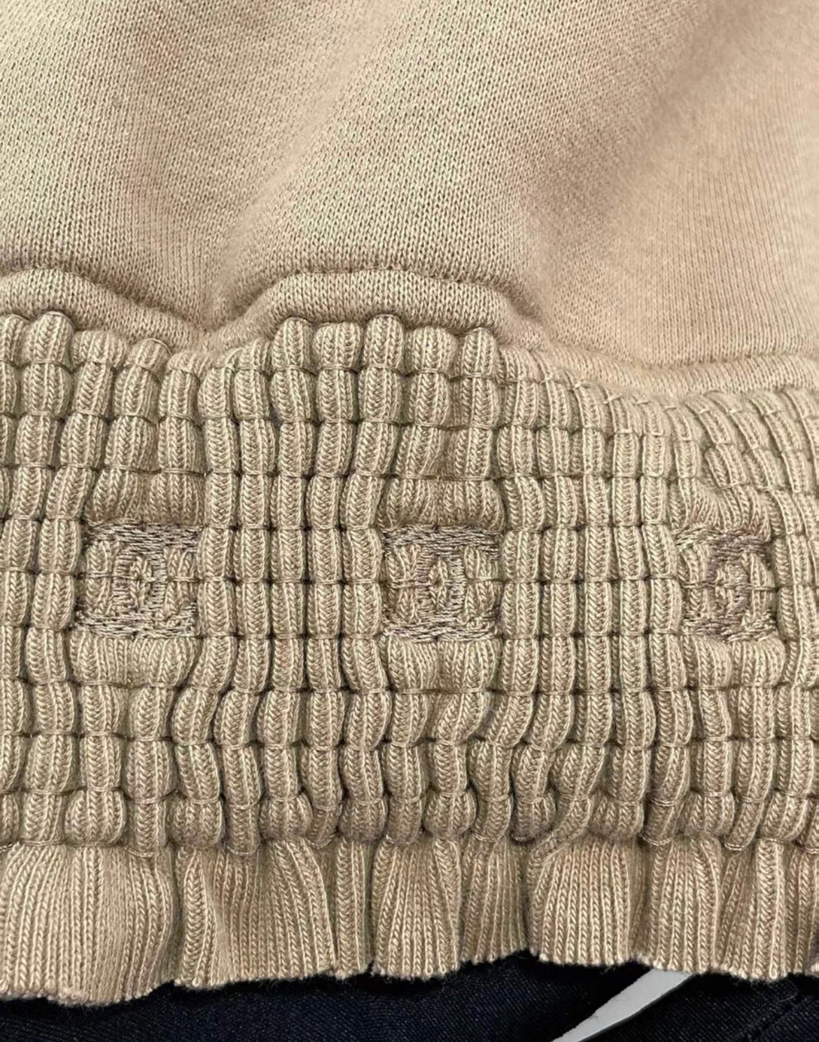 Chanel 24/25 Fall Winter Shearling Lambskin, Brown & Beige Pullover size 42 Brand new with tags