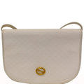 GUCCI Supreme White Flap Crossbody Bag Vintage