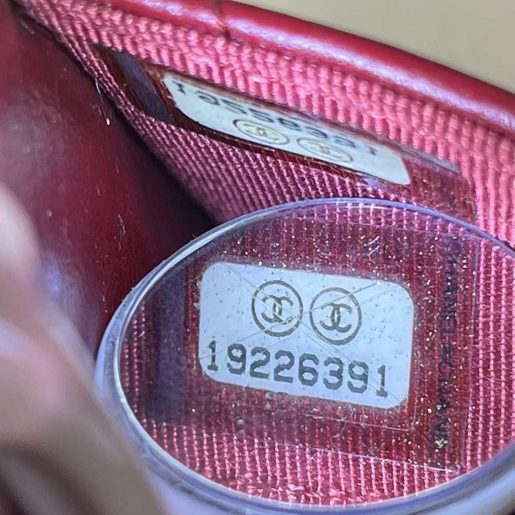 Chanel Red Wallet on Chain (WOC) Lambskin 2014