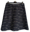 Chanel Wool Blend Stripe Skirt