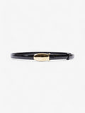 Gucci Oval Buckle Thin Belt Black / Gold Buckle Patent Leather 65cm 26"