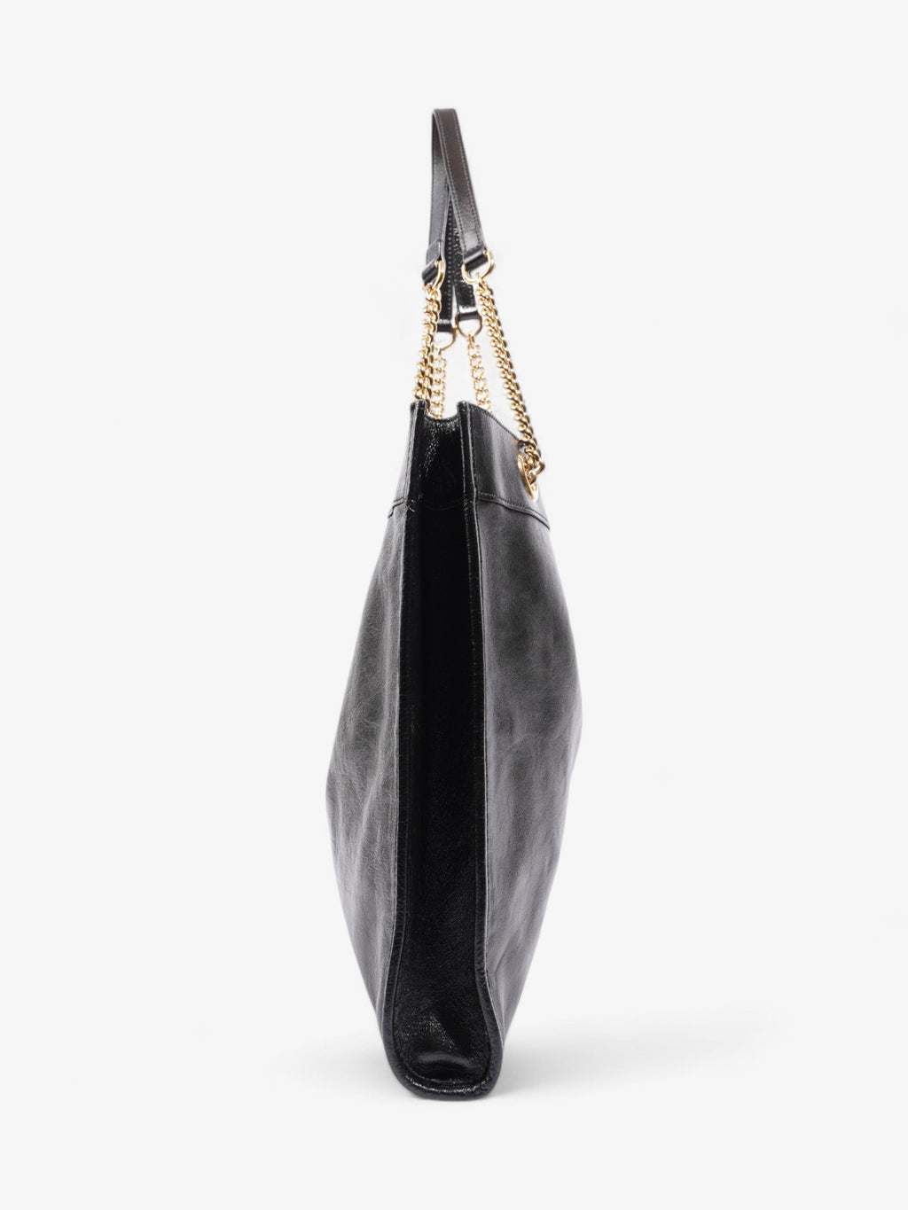 Gucci Rajah Chain Tote Black / Green / Red Leather Large