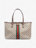 Gucci Ophidia GG Tote GG Supreme / Green / Red Canvas Medium