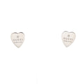 Gucci Trademark Heart Shape Silver Earrings