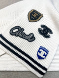 Chanel 24B White cashmere scarf