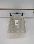 Chanel 23B ecru tweed skirt